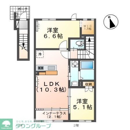 アンソレイユ(ensoleille)の物件間取画像